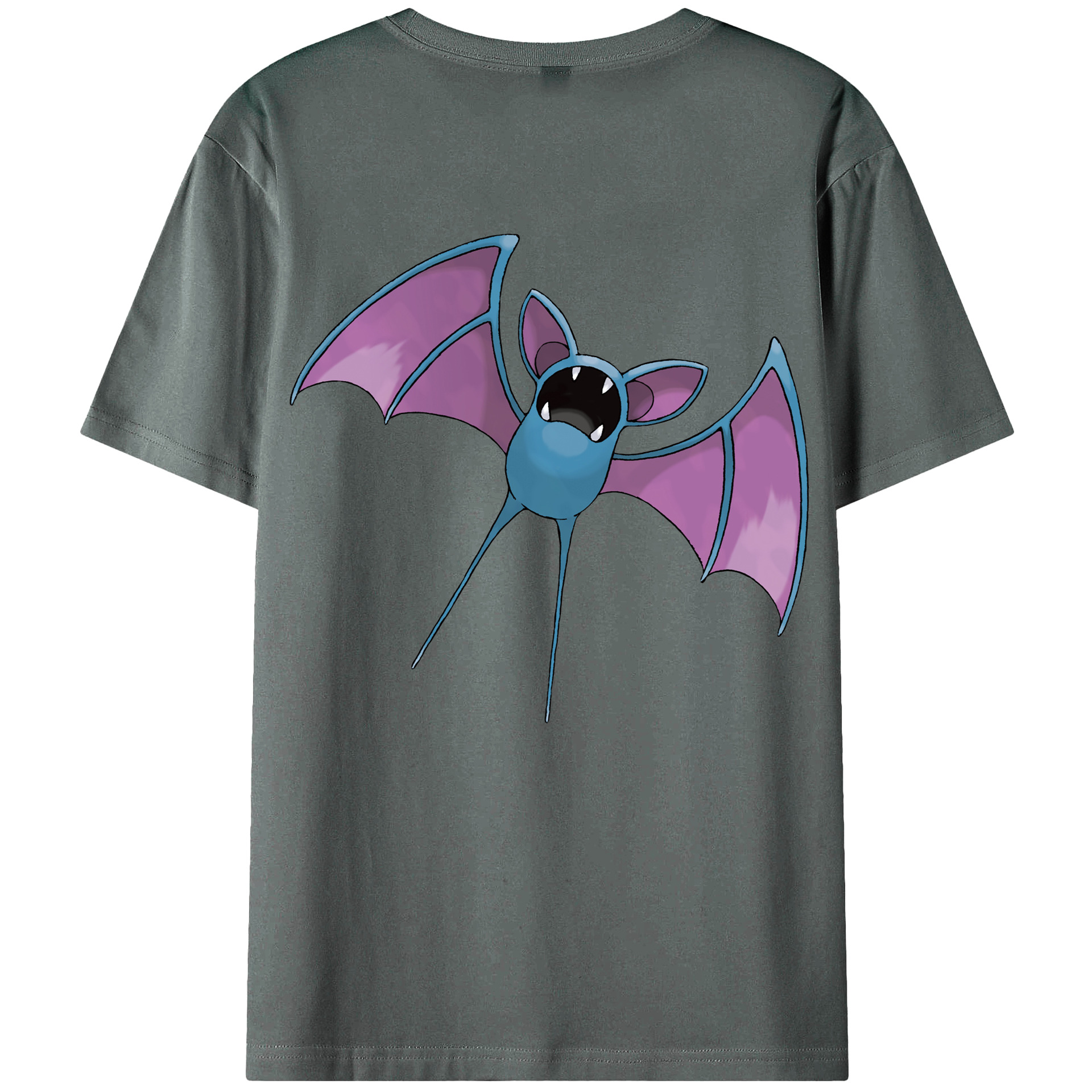 （画像用） ポケットモンスター Pokémon 綿100％ メンズ半袖Tシャツ（バックプリント） 通気性